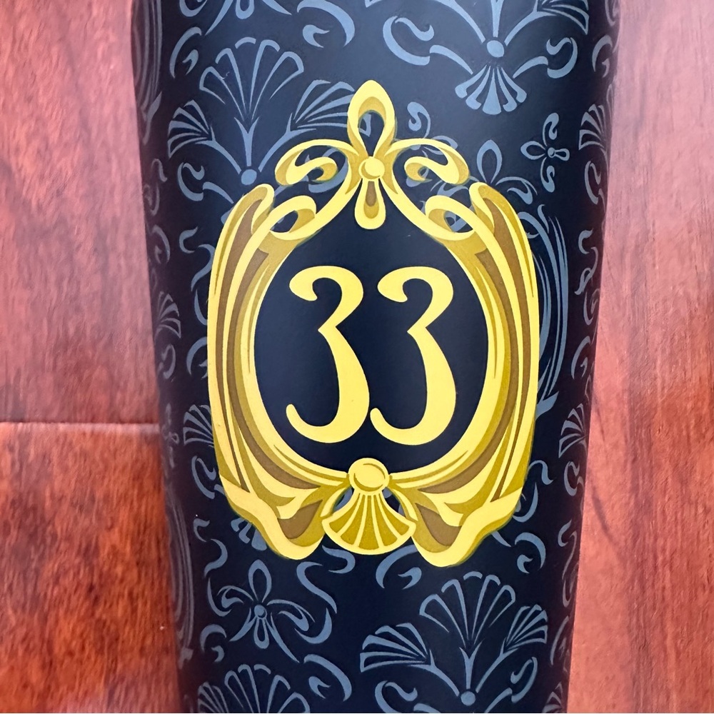 π Disney Corkcicle Club 33 Haunted Mansion Unisex Black & Gold Hot/Cold Tumbler - Picture 2 of 10